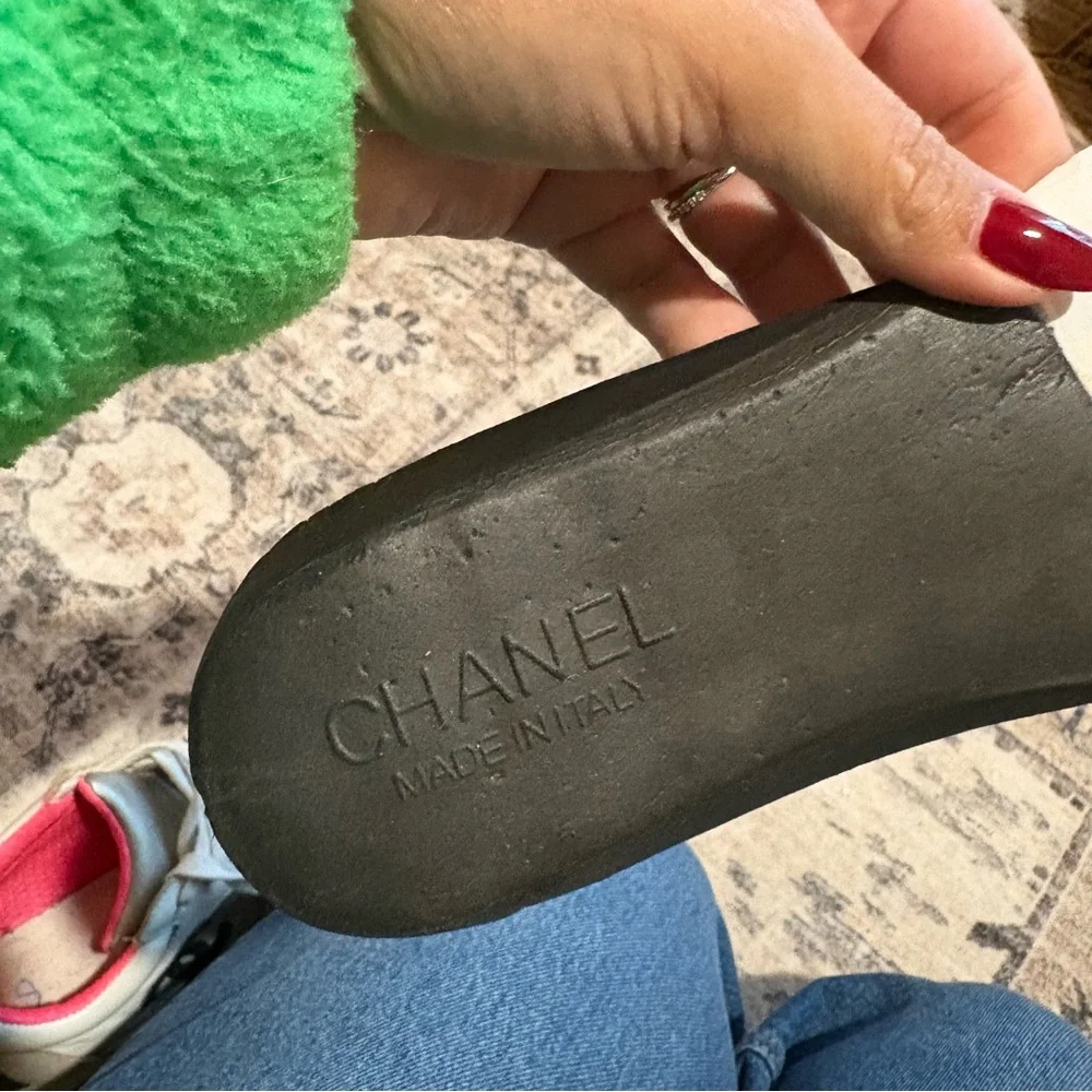 Chanel pink white sneakers size 6.5 - Picture 9 of 14